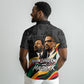 MLK And Malcolm X Civil Rights Polo Shirt Martin Luther King Jr - Pan African Flag - Vintage Newspaper