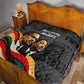 MLK And Malcolm X Civil Rights Quilt Martin Luther King Jr - Pan African Flag - Vintage Newspaper