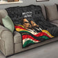 MLK And Malcolm X Civil Rights Quilt Martin Luther King Jr - Pan African Flag - Vintage Newspaper