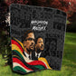 MLK And Malcolm X Civil Rights Quilt Martin Luther King Jr - Pan African Flag - Vintage Newspaper
