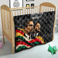 MLK And Malcolm X Civil Rights Quilt Martin Luther King Jr - Pan African Flag - Vintage Newspaper