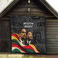 MLK And Malcolm X Civil Rights Quilt Martin Luther King Jr - Pan African Flag - Vintage Newspaper