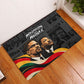 MLK And Malcolm X Civil Rights Rubber Doormat Martin Luther King Jr - Pan African Flag - Vintage Newspaper
