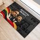 MLK And Malcolm X Civil Rights Rubber Doormat Martin Luther King Jr - Pan African Flag - Vintage Newspaper
