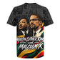 MLK And Malcolm X Civil Rights Rugby Jersey Martin Luther King Jr - Pan African Flag - Vintage Newspaper
