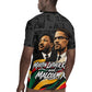 MLK And Malcolm X Civil Rights Rugby Jersey Martin Luther King Jr - Pan African Flag - Vintage Newspaper