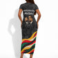 MLK And Malcolm X Civil Rights Short Sleeve Bodycon Dress Martin Luther King Jr - Pan African Flag - Vintage Newspaper