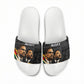 MLK And Malcolm X Civil Rights Slide Sandals Martin Luther King Jr - Pan African Flag - Vintage Newspaper