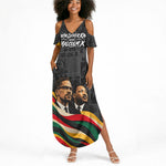 MLK And Malcolm X Civil Rights Summer Maxi Dress Martin Luther King Jr - Pan African Flag - Vintage Newspaper