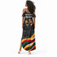 MLK And Malcolm X Civil Rights Summer Maxi Dress Martin Luther King Jr - Pan African Flag - Vintage Newspaper