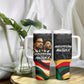 MLK And Malcolm X Civil Rights Tumbler With Handle Martin Luther King Jr - Pan African Flag - Vintage Newspaper