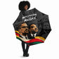 MLK And Malcolm X Civil Rights Umbrella Martin Luther King Jr - Pan African Flag - Vintage Newspaper