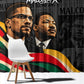 MLK And Malcolm X Civil Rights Window Curtain Martin Luther King Jr - Pan African Flag - Vintage Newspaper