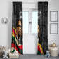 MLK And Malcolm X Civil Rights Window Curtain Martin Luther King Jr - Pan African Flag - Vintage Newspaper