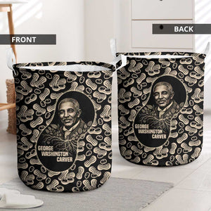 George Washington Carver Laundry Basket Peanut From Soil Comes Knowledge Quote and Agricultural Roots - African Pride
