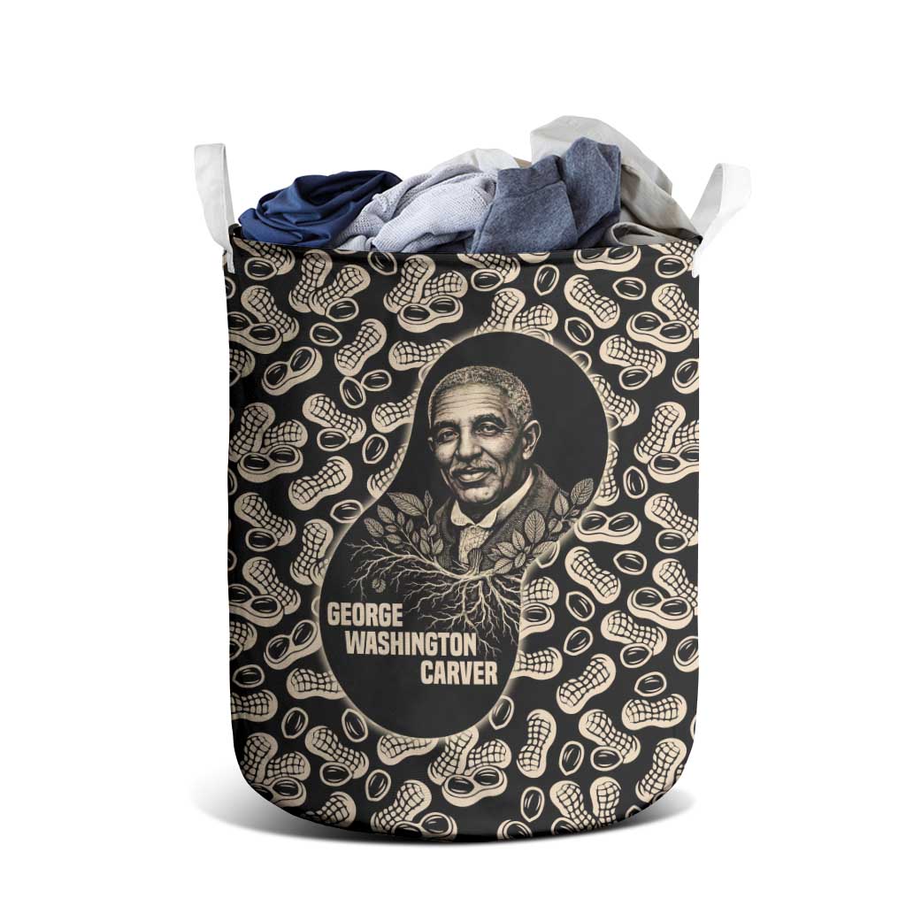George Washington Carver Laundry Basket Peanut From Soil Comes Knowledge Quote and Agricultural Roots - African Pride