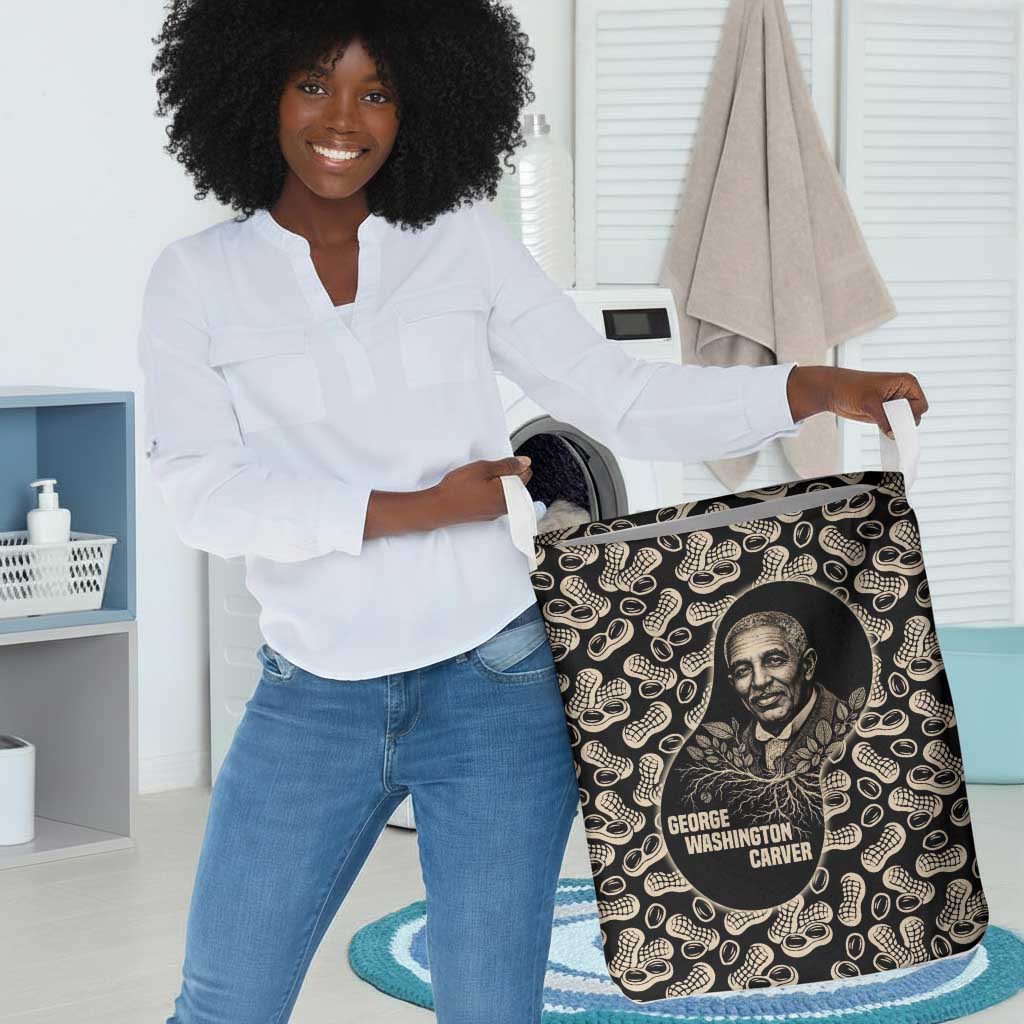 George Washington Carver Laundry Basket Peanut From Soil Comes Knowledge Quote and Agricultural Roots - African Pride