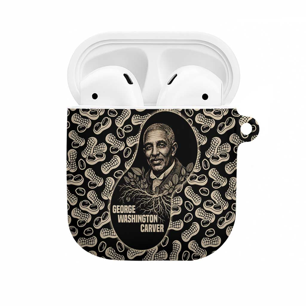 George Washington Carver AirPods Case Peanut From Soil Comes Knowledge Quote and Agricultural Roots - African Pride