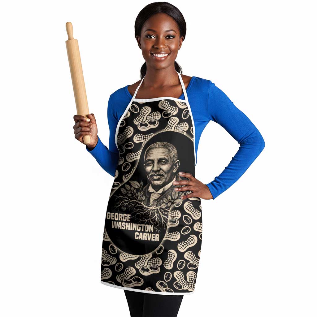 George Washington Carver Apron Peanut From Soil Comes Knowledge Quote and Agricultural Roots - African Pride