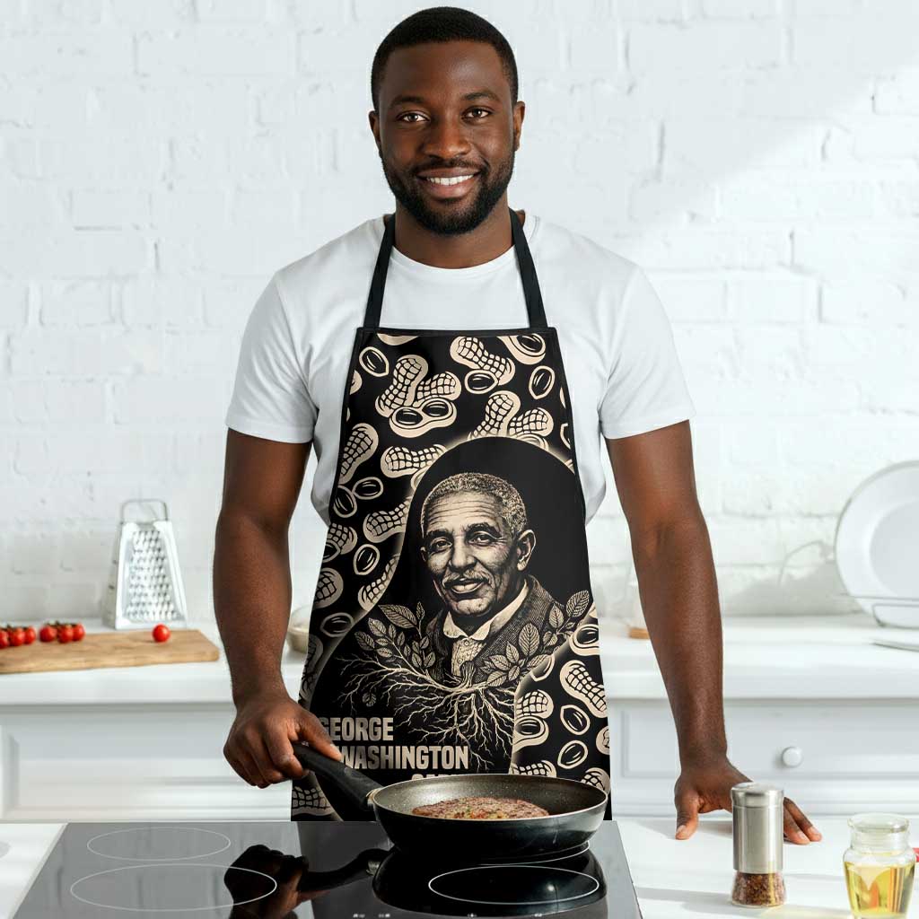 George Washington Carver Apron Peanut From Soil Comes Knowledge Quote and Agricultural Roots - African Pride