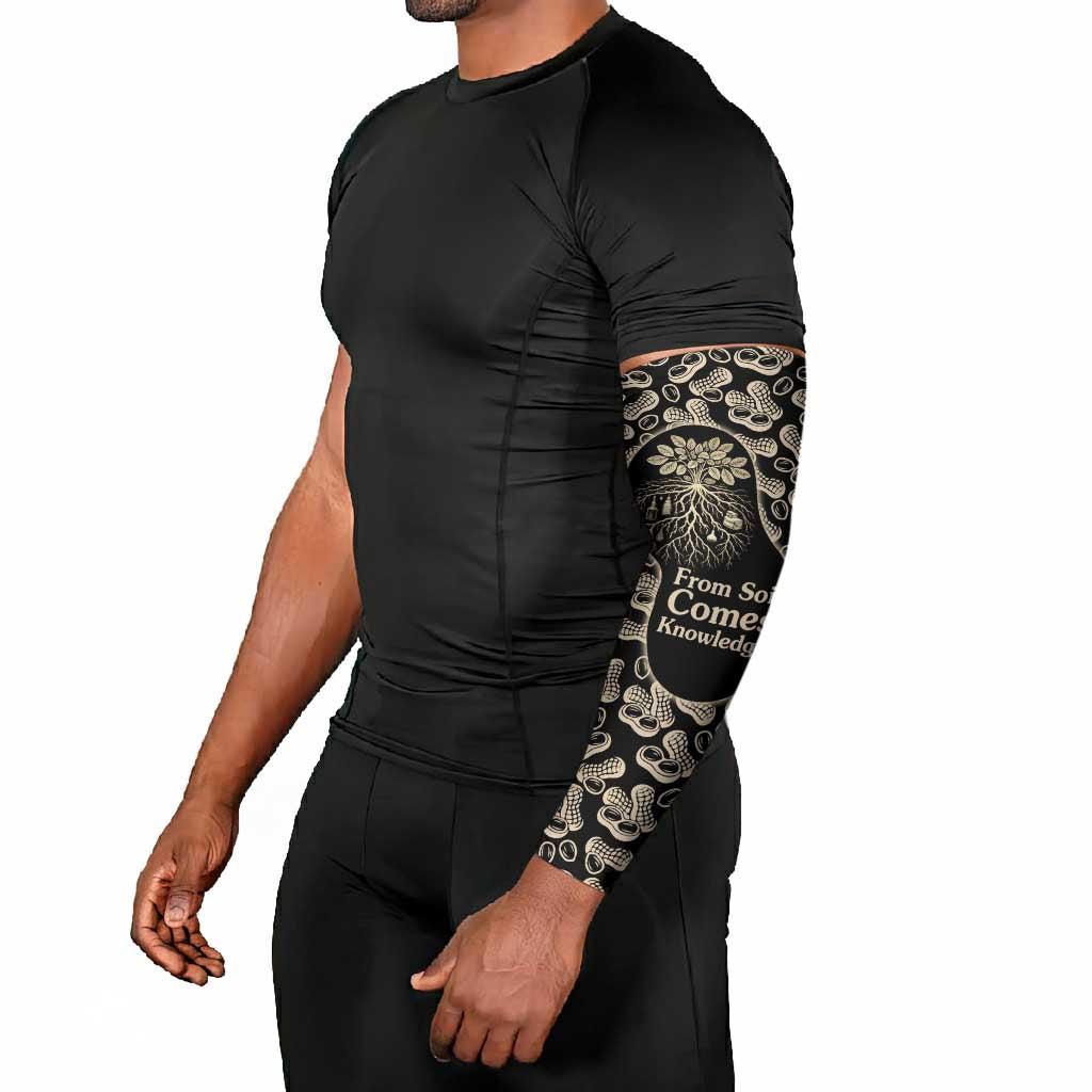 George Washington Carver Arm Sleeves Peanut From Soil Comes Knowledge Quote and Agricultural Roots - African Pride