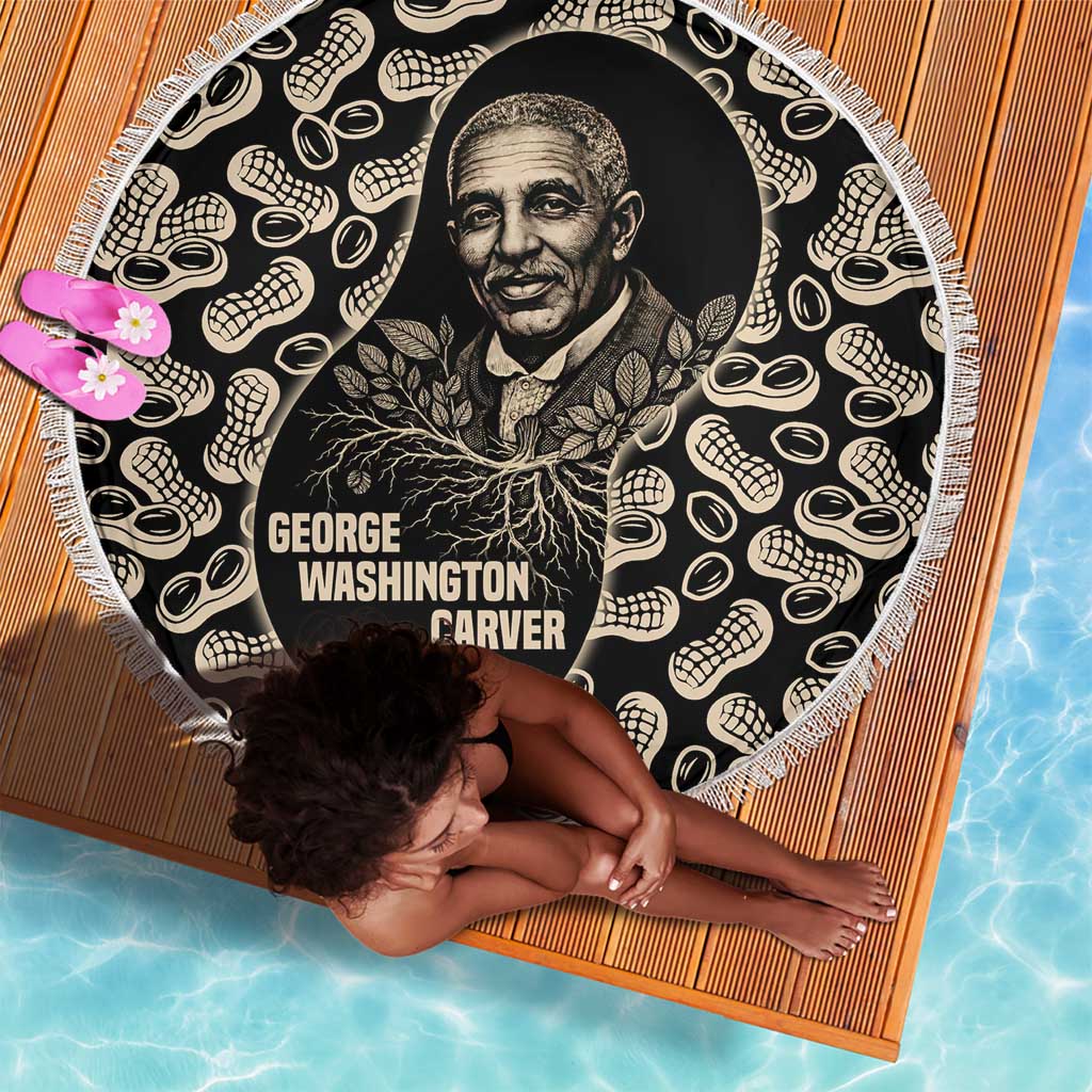 George Washington Carver Beach Blanket Peanut From Soil Comes Knowledge Quote and Agricultural Roots - African Pride