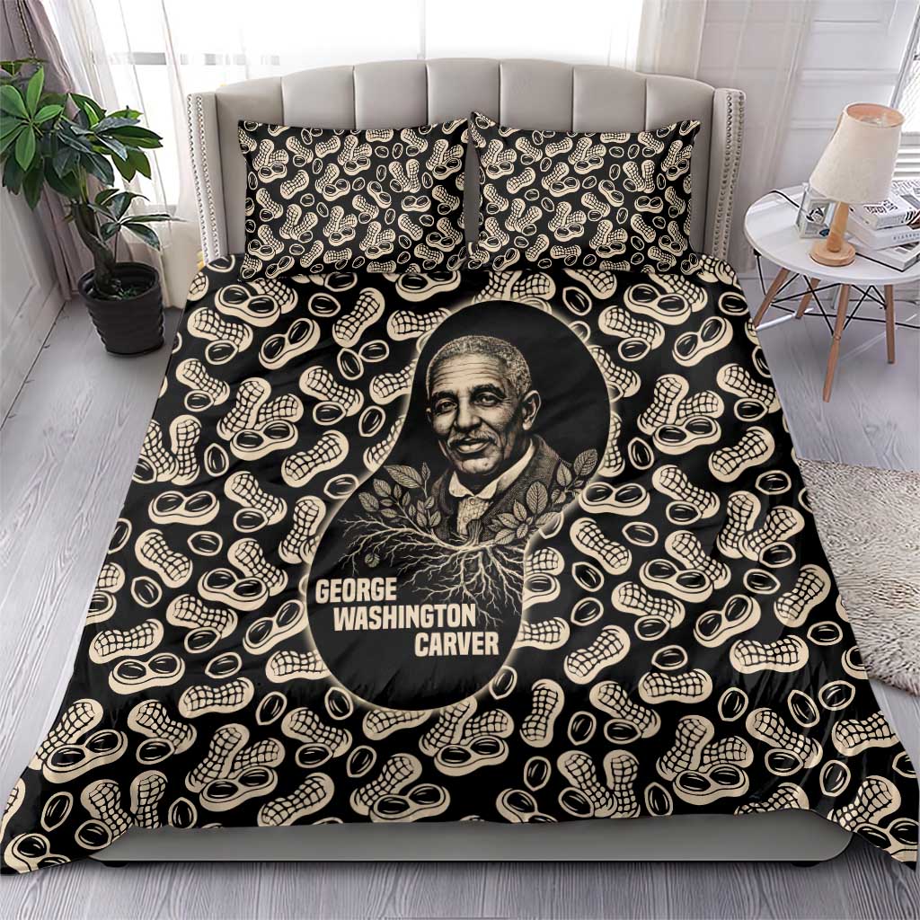 George Washington Carver Bedding Set Peanut From Soil Comes Knowledge Quote and Agricultural Roots - African Pride