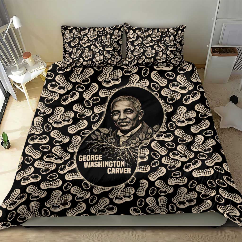 George Washington Carver Bedding Set Peanut From Soil Comes Knowledge Quote and Agricultural Roots - African Pride