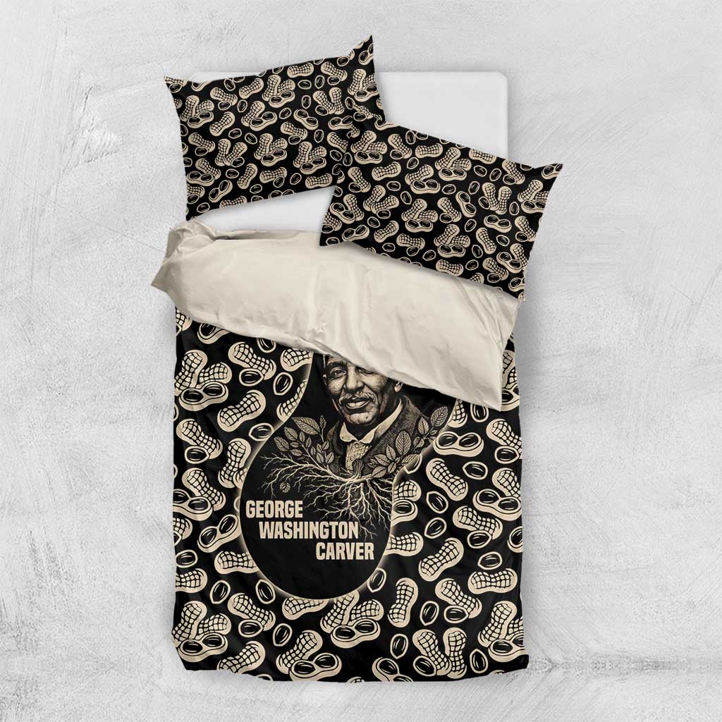 George Washington Carver Bedding Set Peanut From Soil Comes Knowledge Quote and Agricultural Roots - African Pride