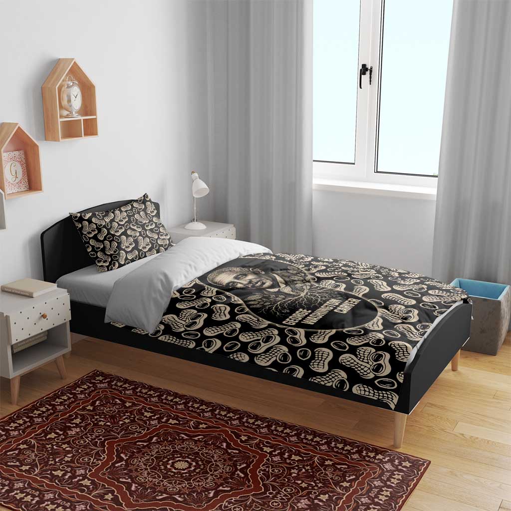 George Washington Carver Bedding Set Peanut From Soil Comes Knowledge Quote and Agricultural Roots - African Pride