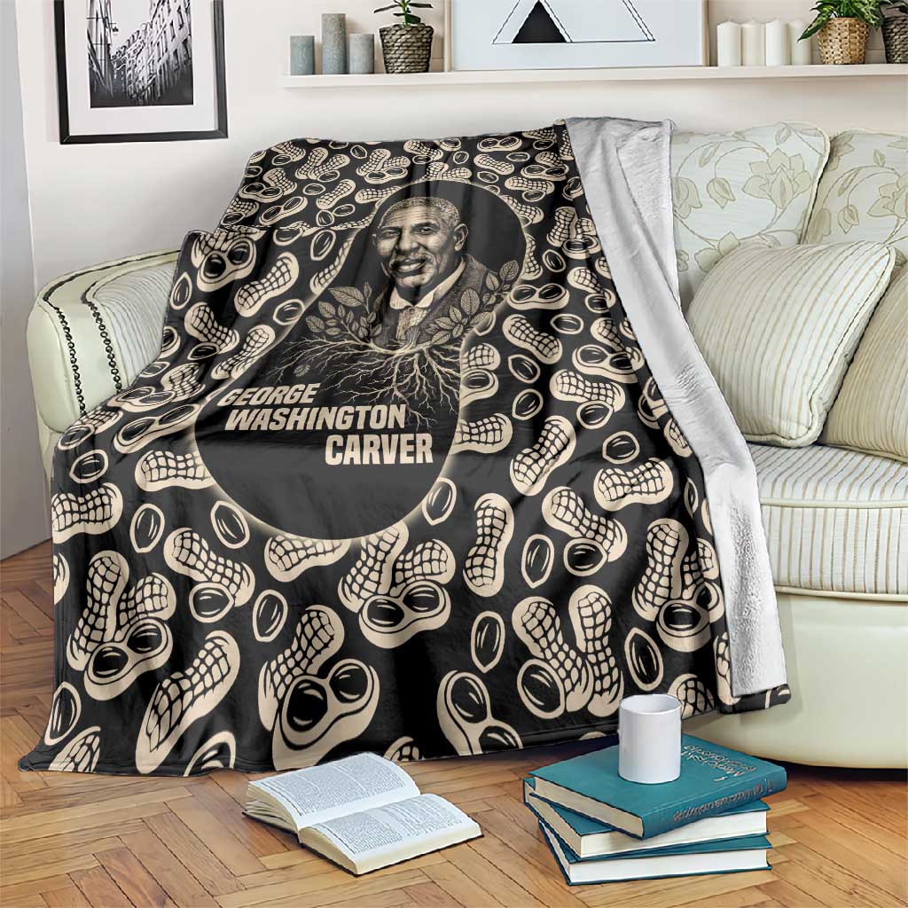 George Washington Carver Blanket Peanut From Soil Comes Knowledge Quote and Agricultural Roots - African Pride