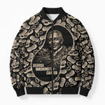 George Washington Carver Bomber Puffer Jacket Peanut From Soil Comes Knowledge Quote and Agricultural Roots - African Pride