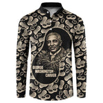 George Washington Carver Button Sweatshirt Peanut From Soil Comes Knowledge Quote and Agricultural Roots