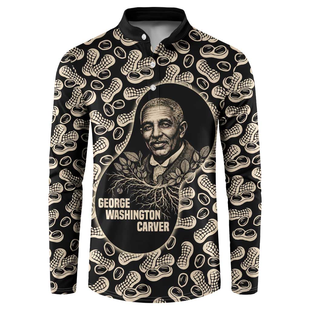 George Washington Carver Button Sweatshirt Peanut From Soil Comes Knowledge Quote and Agricultural Roots