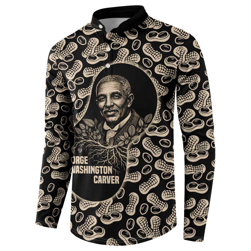 George Washington Carver Button Sweatshirt Peanut From Soil Comes Knowledge Quote and Agricultural Roots