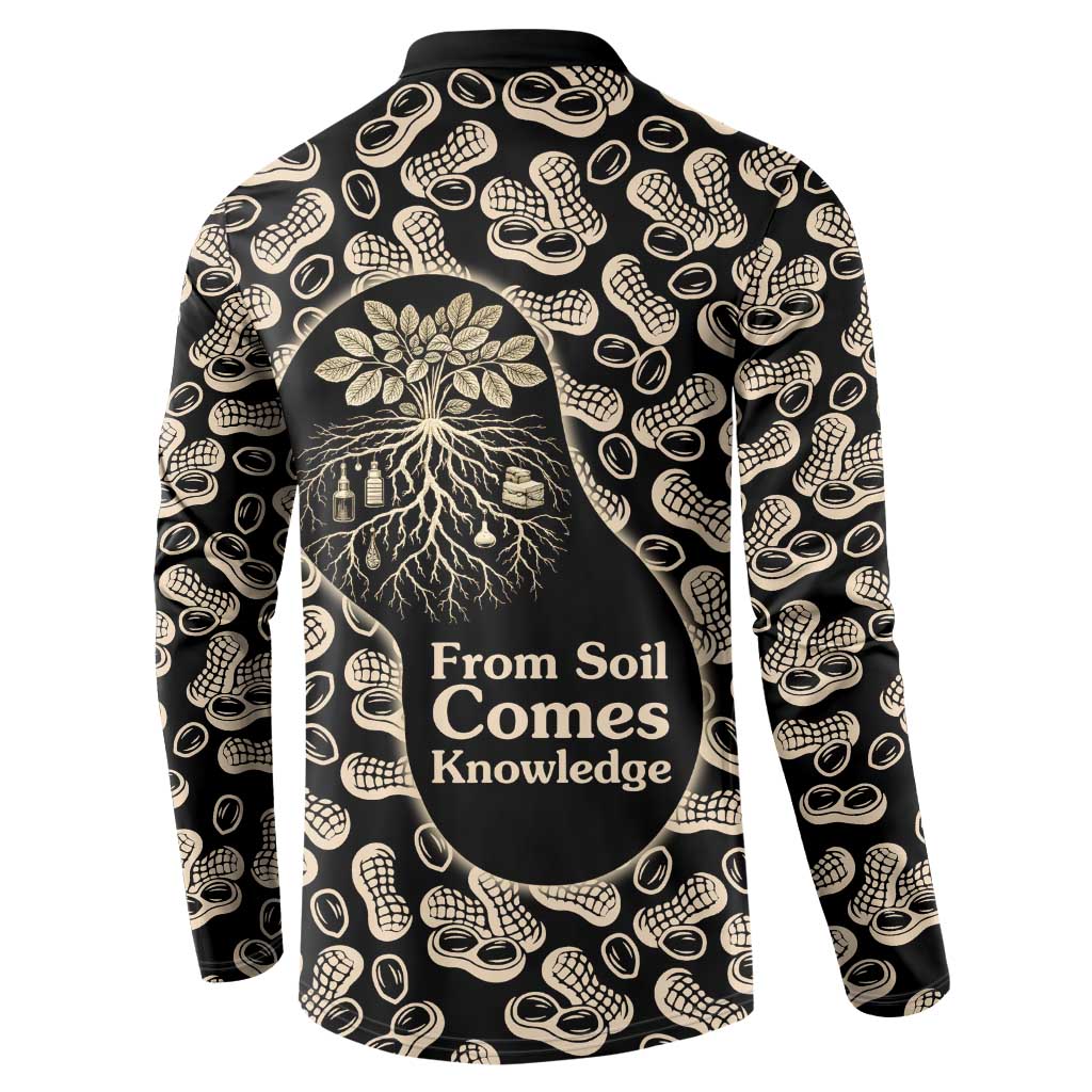 George Washington Carver Button Sweatshirt Peanut From Soil Comes Knowledge Quote and Agricultural Roots