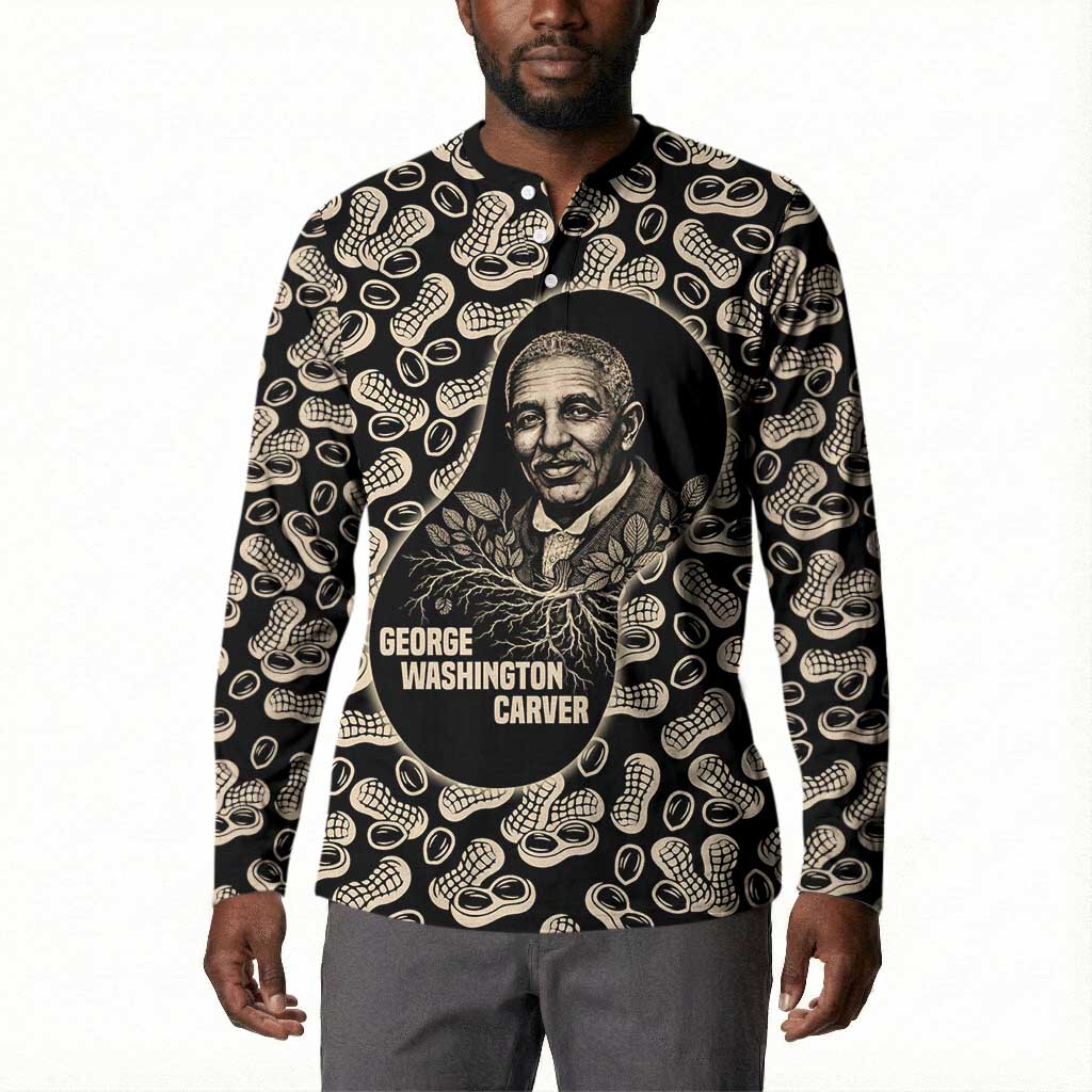 George Washington Carver Button Sweatshirt Peanut From Soil Comes Knowledge Quote and Agricultural Roots