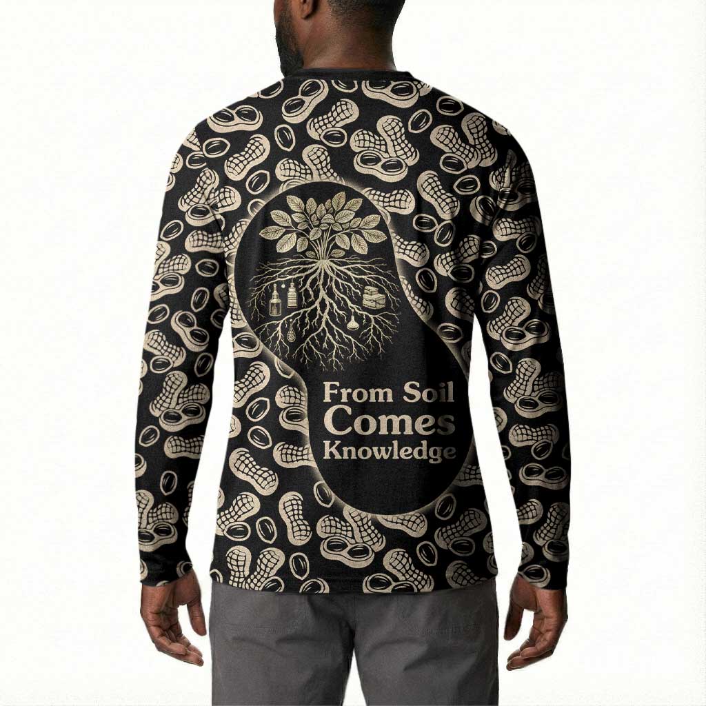 George Washington Carver Button Sweatshirt Peanut From Soil Comes Knowledge Quote and Agricultural Roots