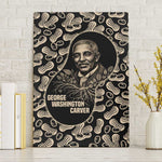 George Washington Carver Canvas Wall Art Peanut From Soil Comes Knowledge Quote and Agricultural Roots - African Pride