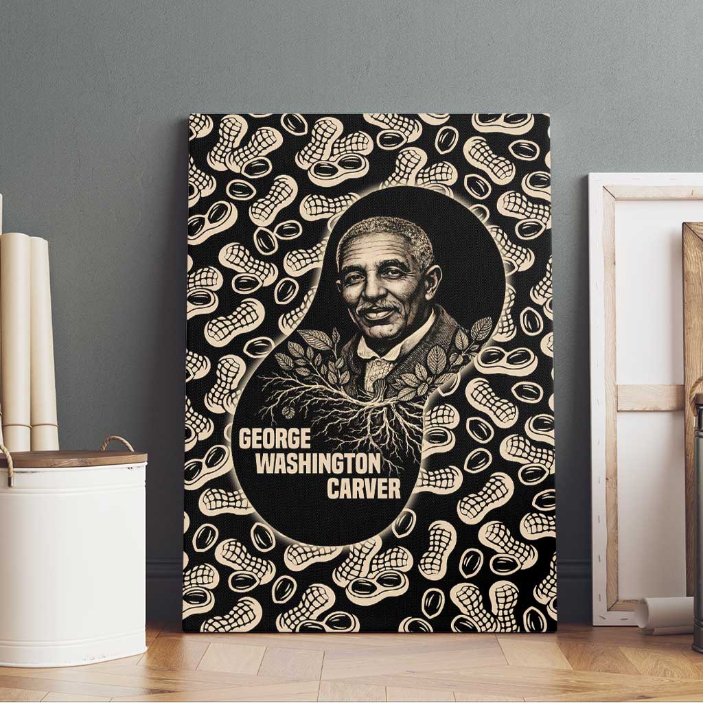 George Washington Carver Canvas Wall Art Peanut From Soil Comes Knowledge Quote and Agricultural Roots - African Pride