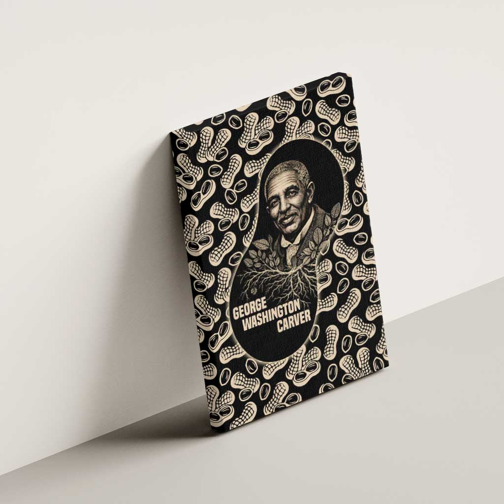 George Washington Carver Canvas Wall Art Peanut From Soil Comes Knowledge Quote and Agricultural Roots - African Pride