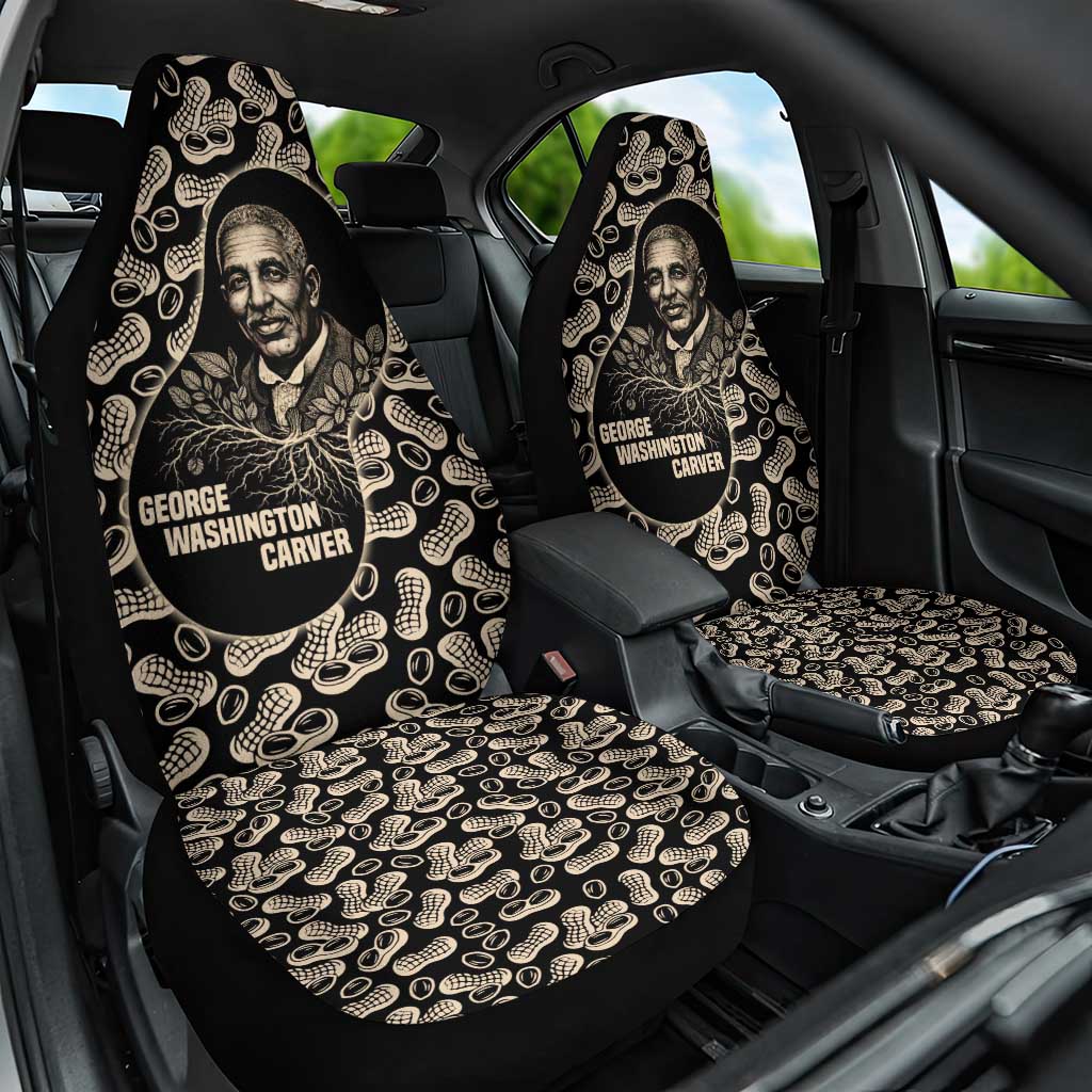 George Washington Carver Car Seat Cover Peanut From Soil Comes Knowledge Quote and Agricultural Roots - African Pride
