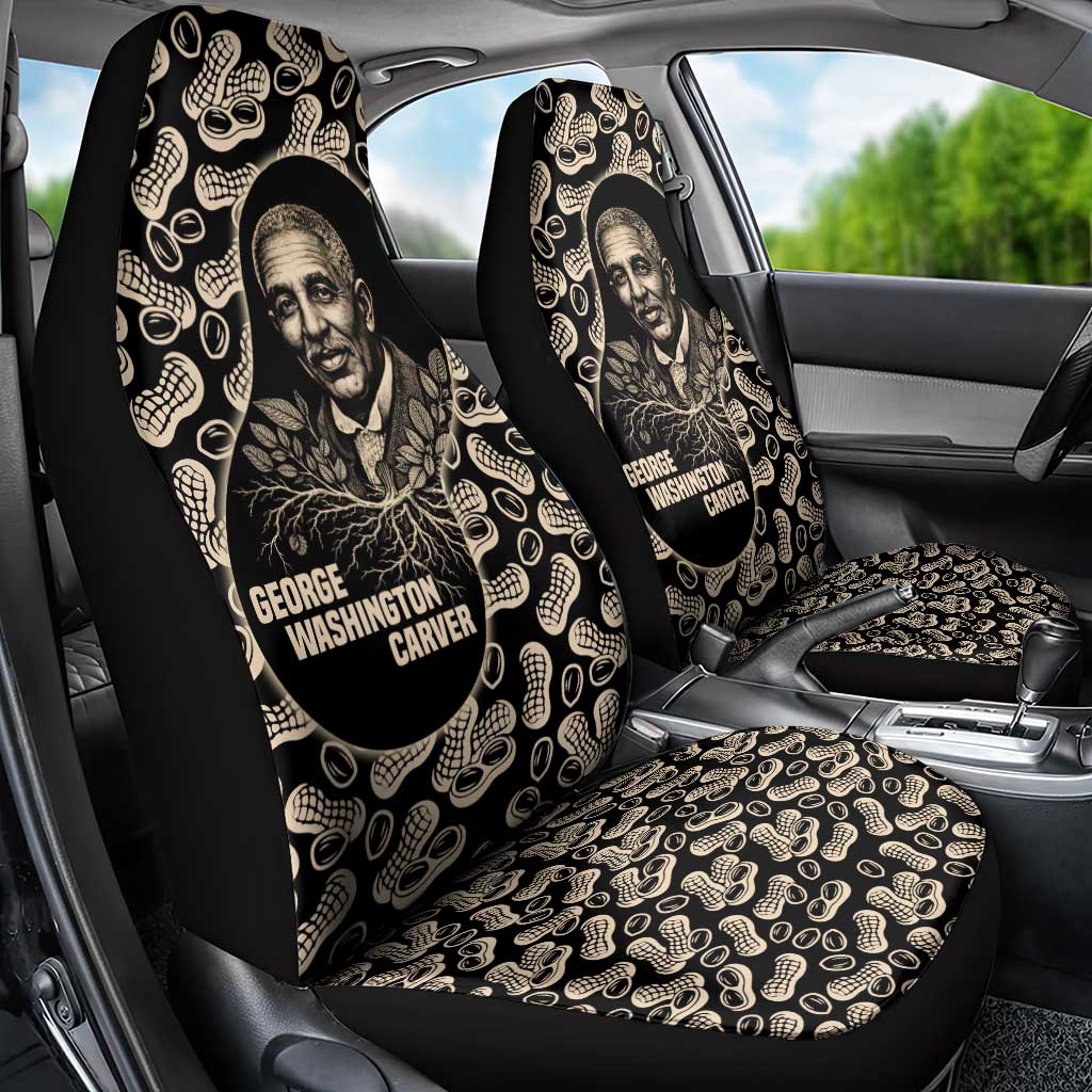 George Washington Carver Car Seat Cover Peanut From Soil Comes Knowledge Quote and Agricultural Roots - African Pride