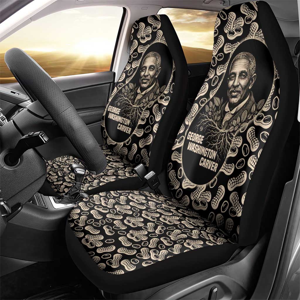 George Washington Carver Car Seat Cover Peanut From Soil Comes Knowledge Quote and Agricultural Roots - African Pride