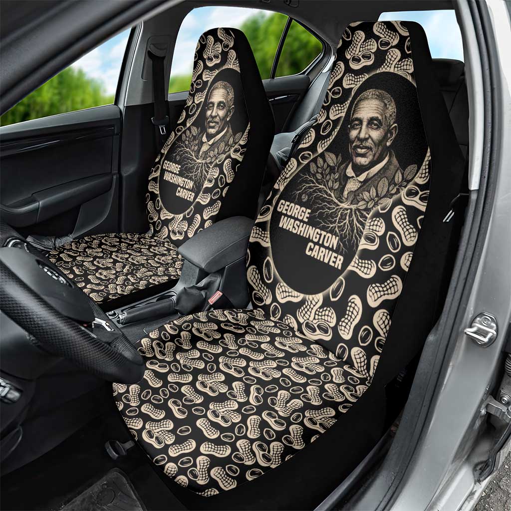 George Washington Carver Car Seat Cover Peanut From Soil Comes Knowledge Quote and Agricultural Roots - African Pride
