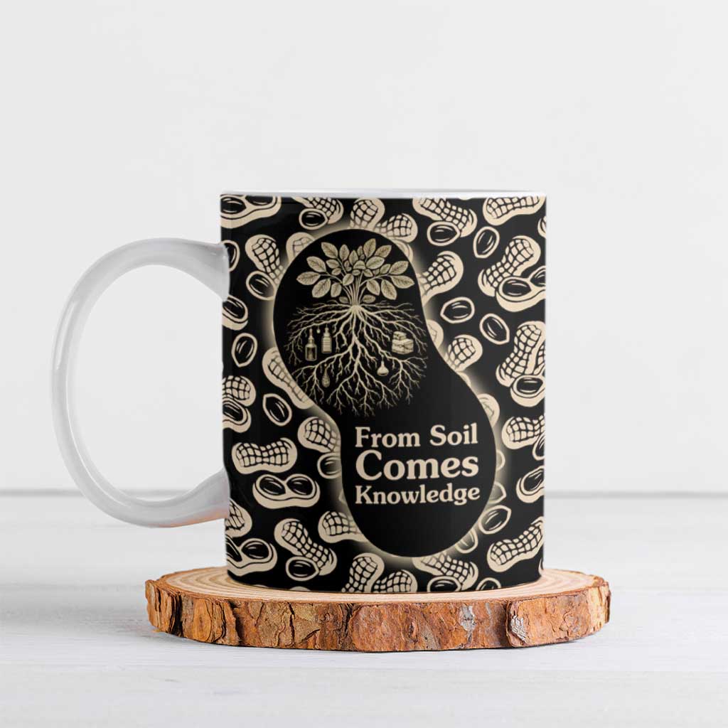 George Washington Carver Ceramic Mug Peanut From Soil Comes Knowledge Quote and Agricultural Roots - African Pride