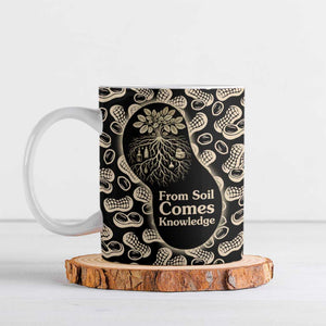 George Washington Carver Ceramic Mug Peanut From Soil Comes Knowledge Quote and Agricultural Roots - African Pride