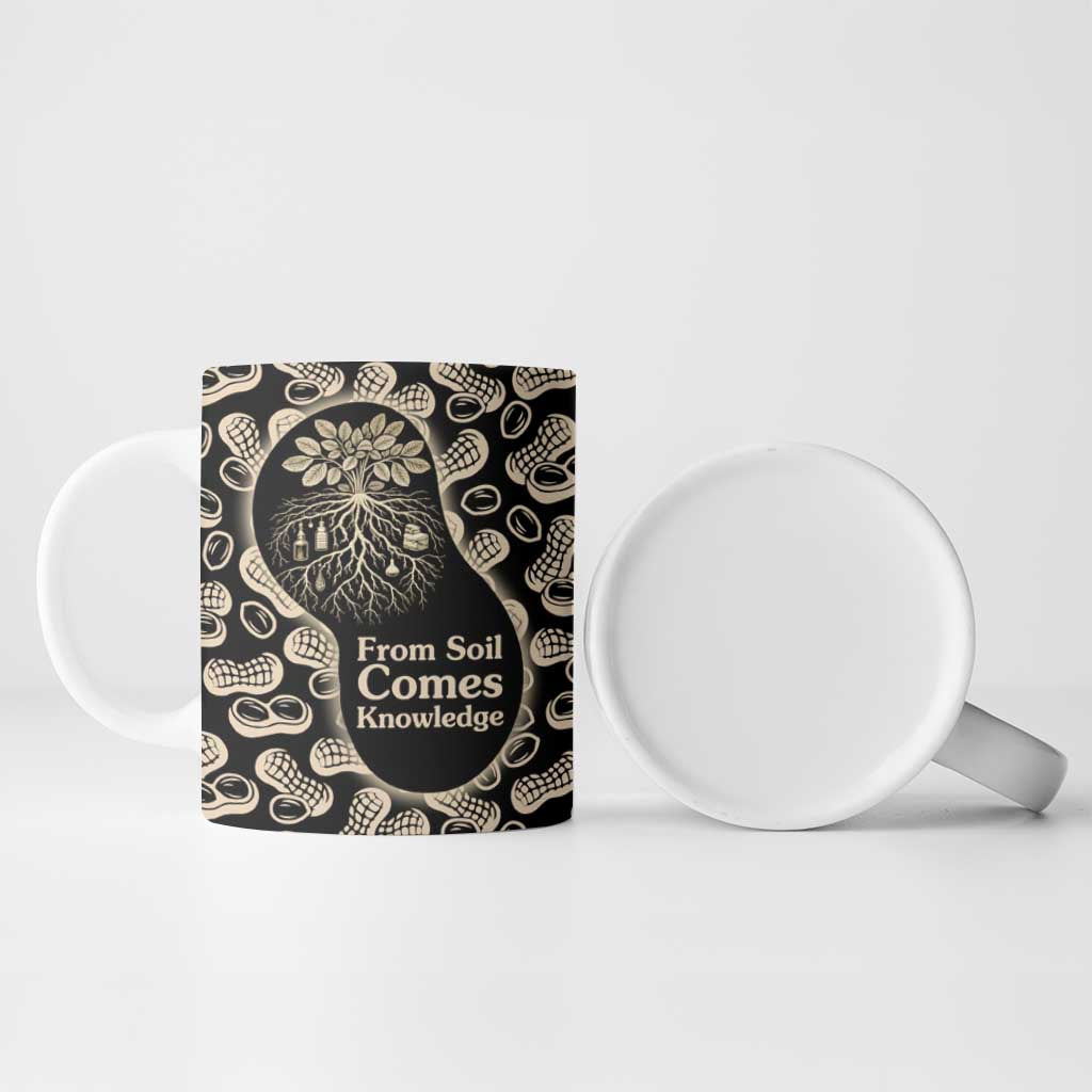 George Washington Carver Ceramic Mug Peanut From Soil Comes Knowledge Quote and Agricultural Roots - African Pride