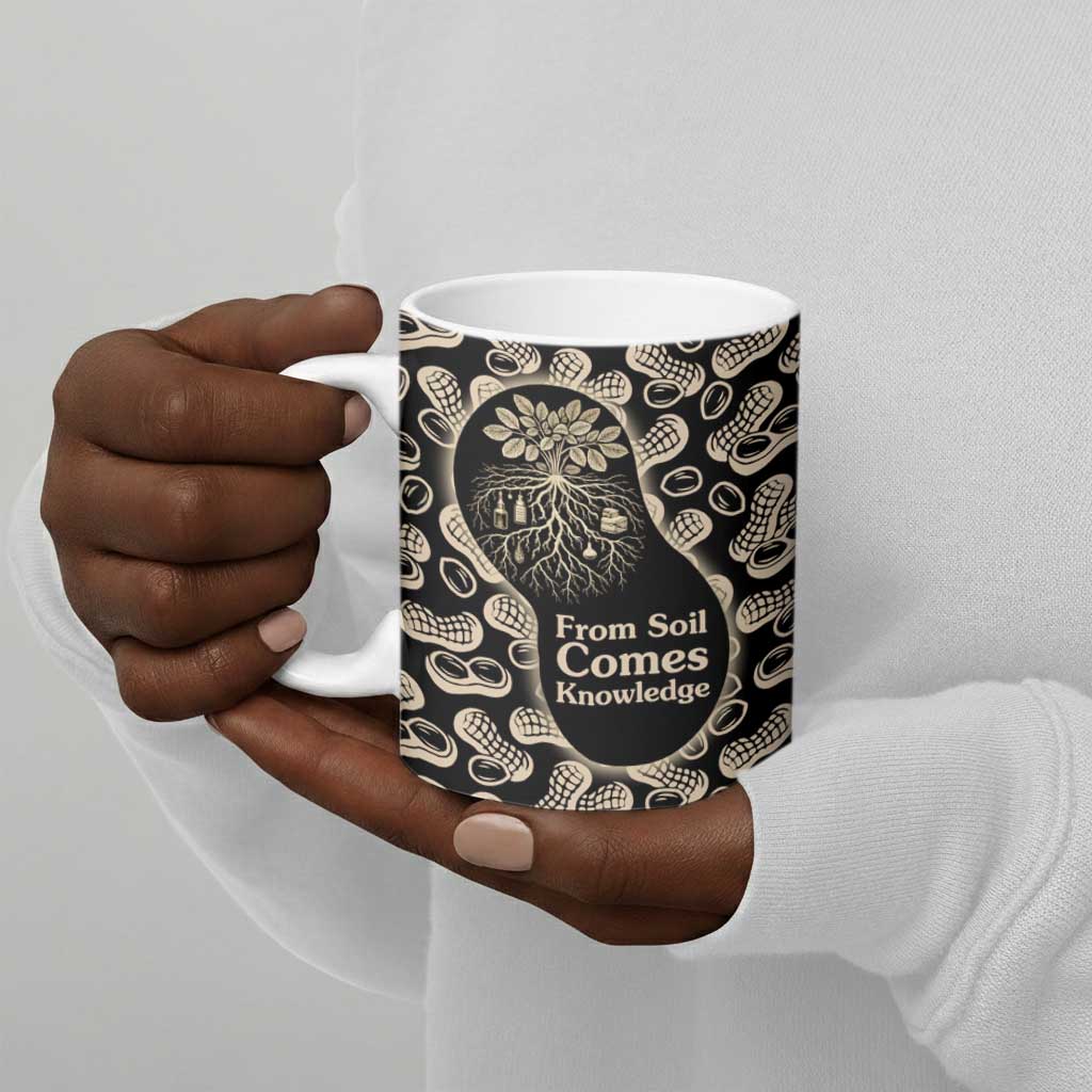 George Washington Carver Ceramic Mug Peanut From Soil Comes Knowledge Quote and Agricultural Roots - African Pride