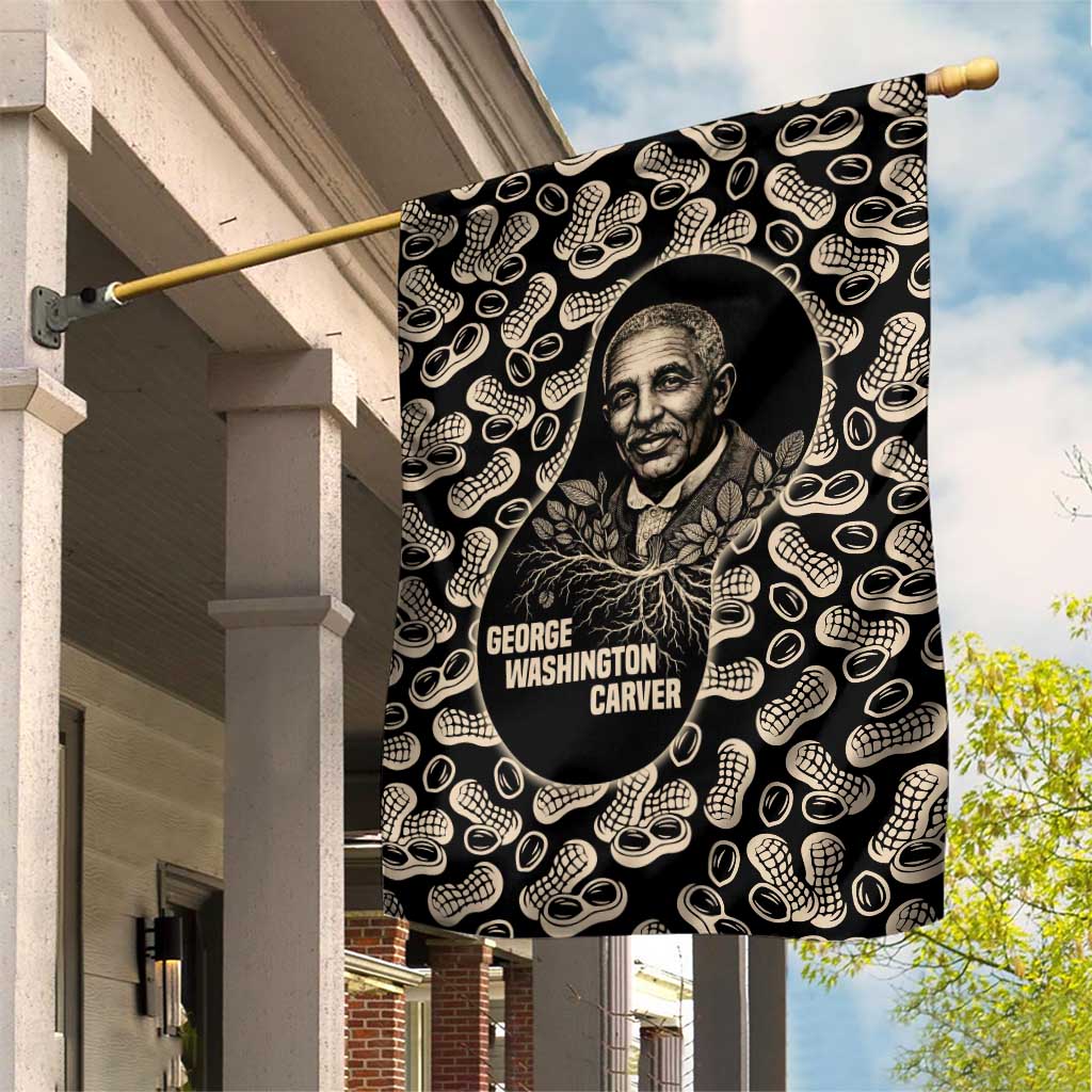 George Washington Carver Garden Flag Peanut From Soil Comes Knowledge Quote and Agricultural Roots - African Pride